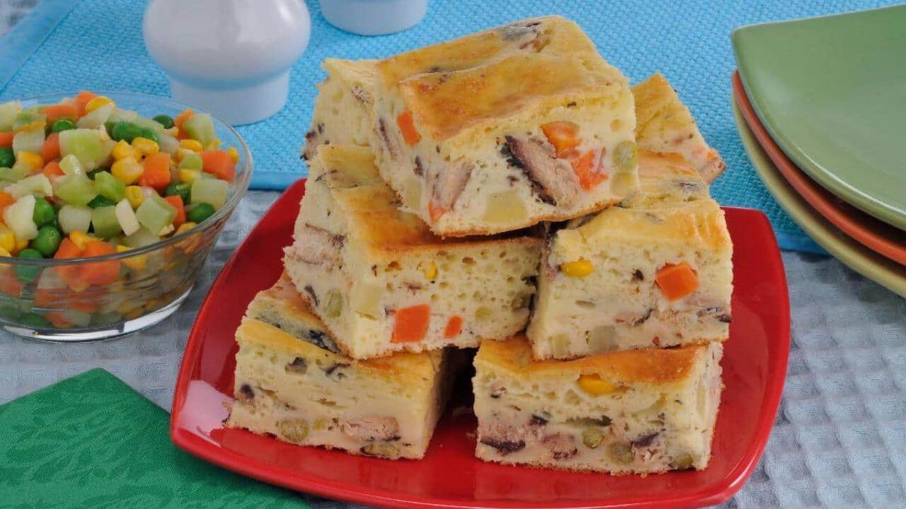 Receita Pr Tica De Torta De Sardinha E Legumes Para Acompanhamento