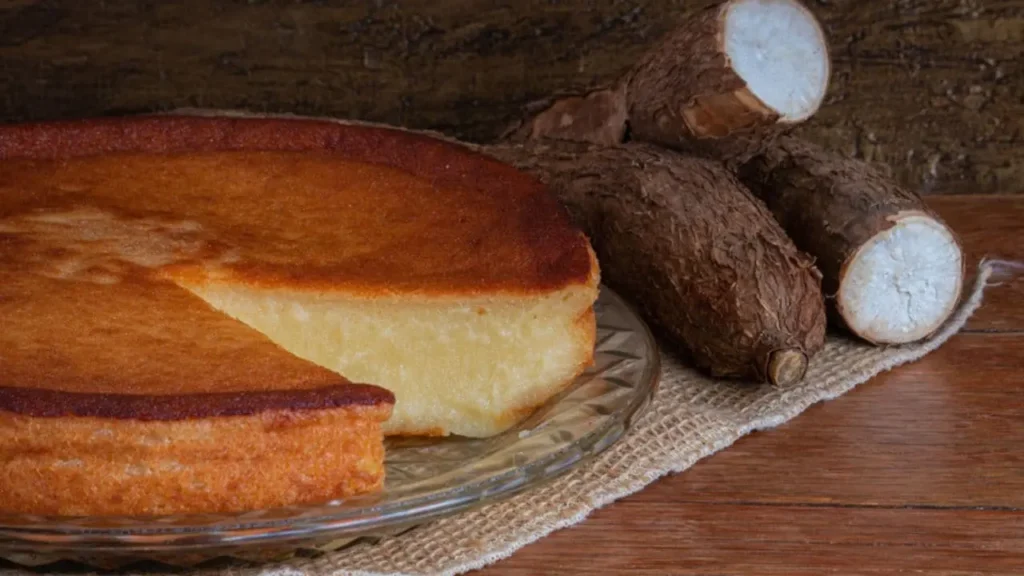 Bolo de mandioca cozida de liquidificador