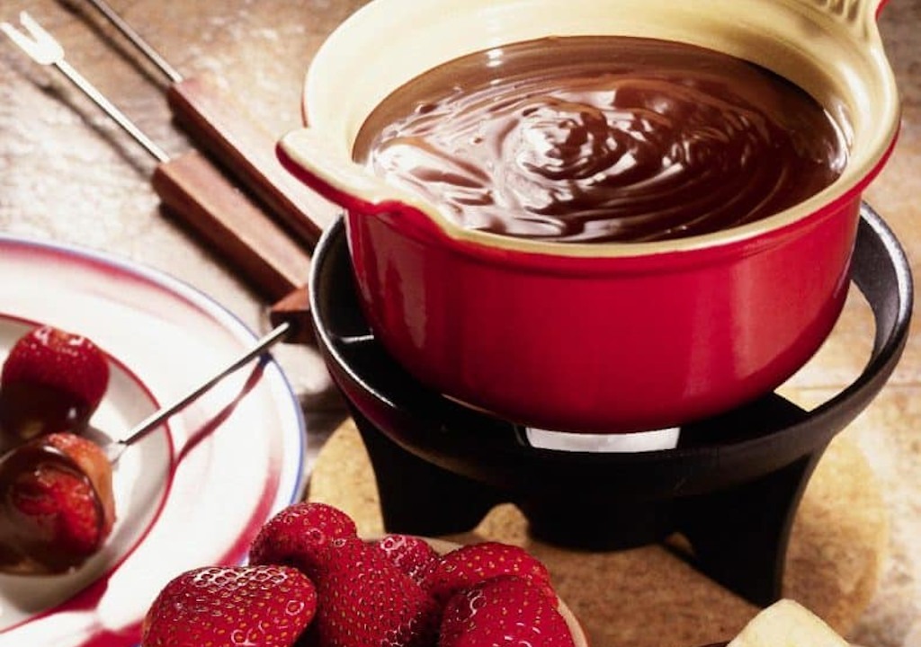 receita de fondue de chocolate