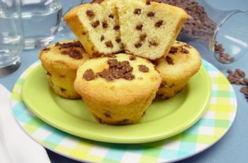Muffin com gotas de chocolate