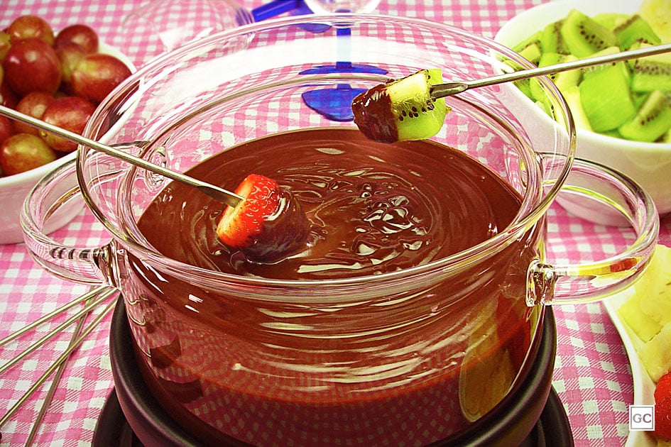 receitas de fondue de chocolate
