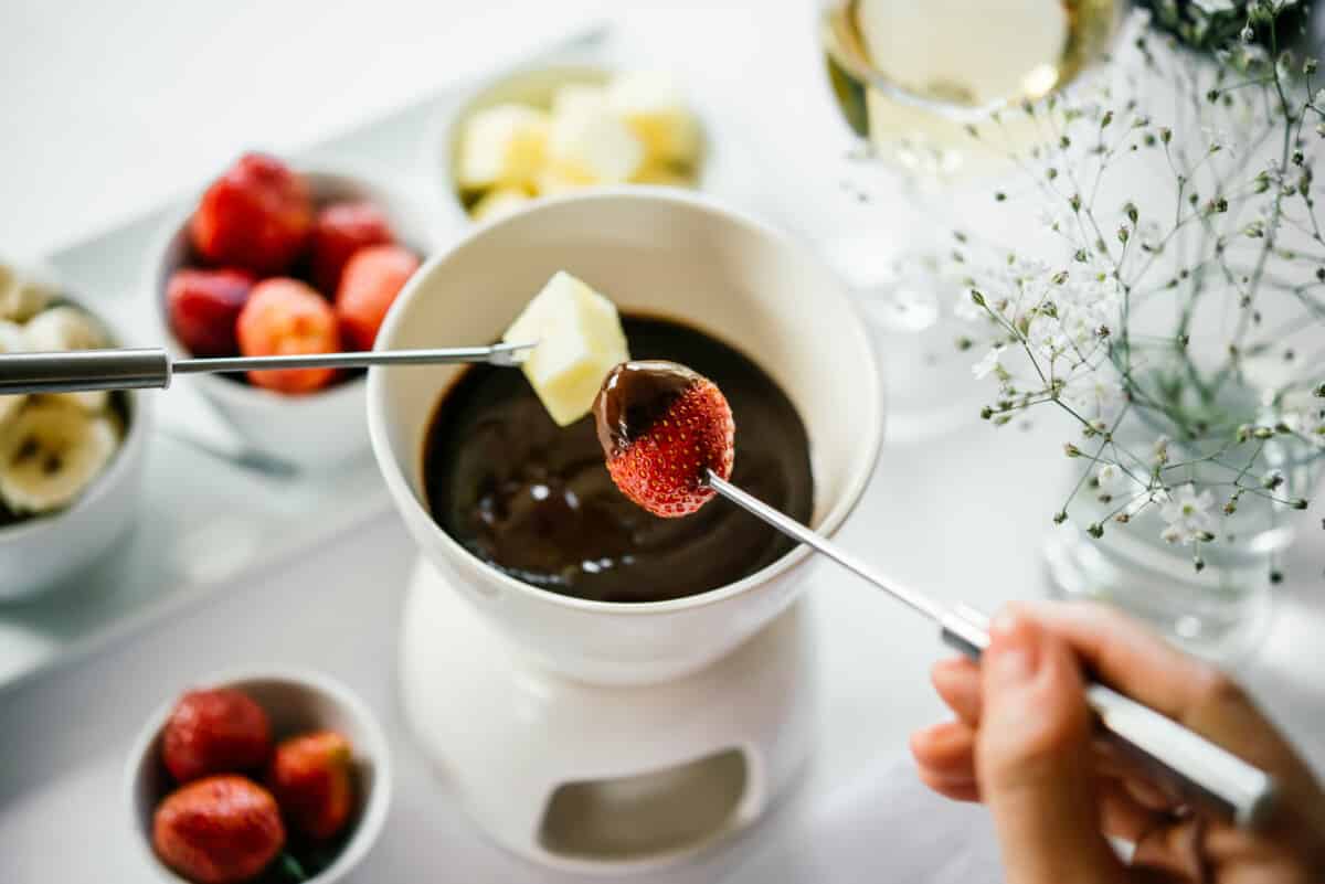 receitas de fondue de chocolate