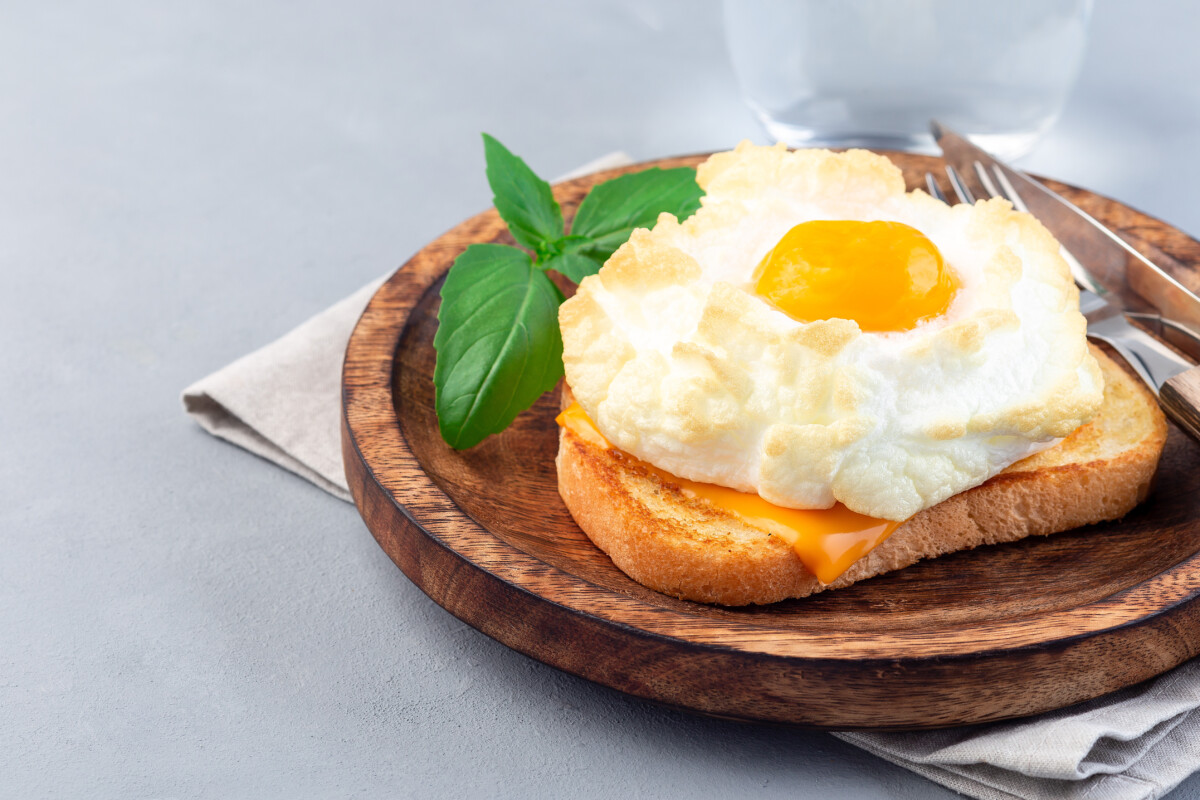 café da manhã especial - ovo em nuvem