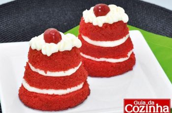 O cupcake pelado de red velvet é uma ótima opção de sobremesa