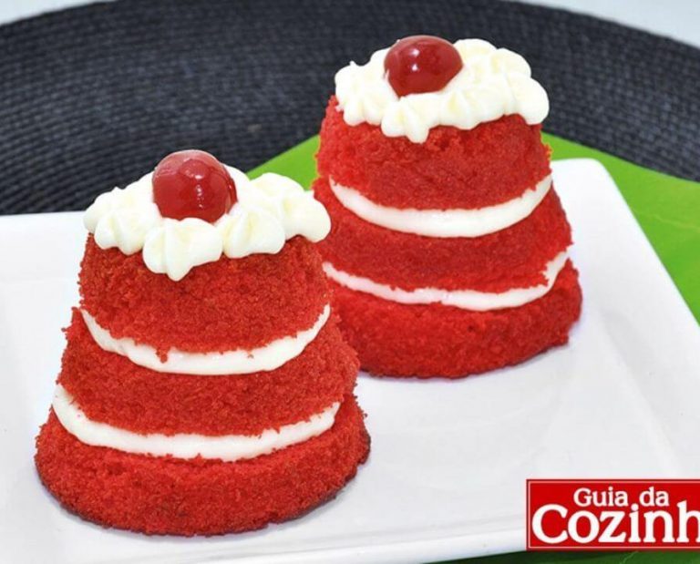 O cupcake pelado de red velvet é uma ótima opção de sobremesa