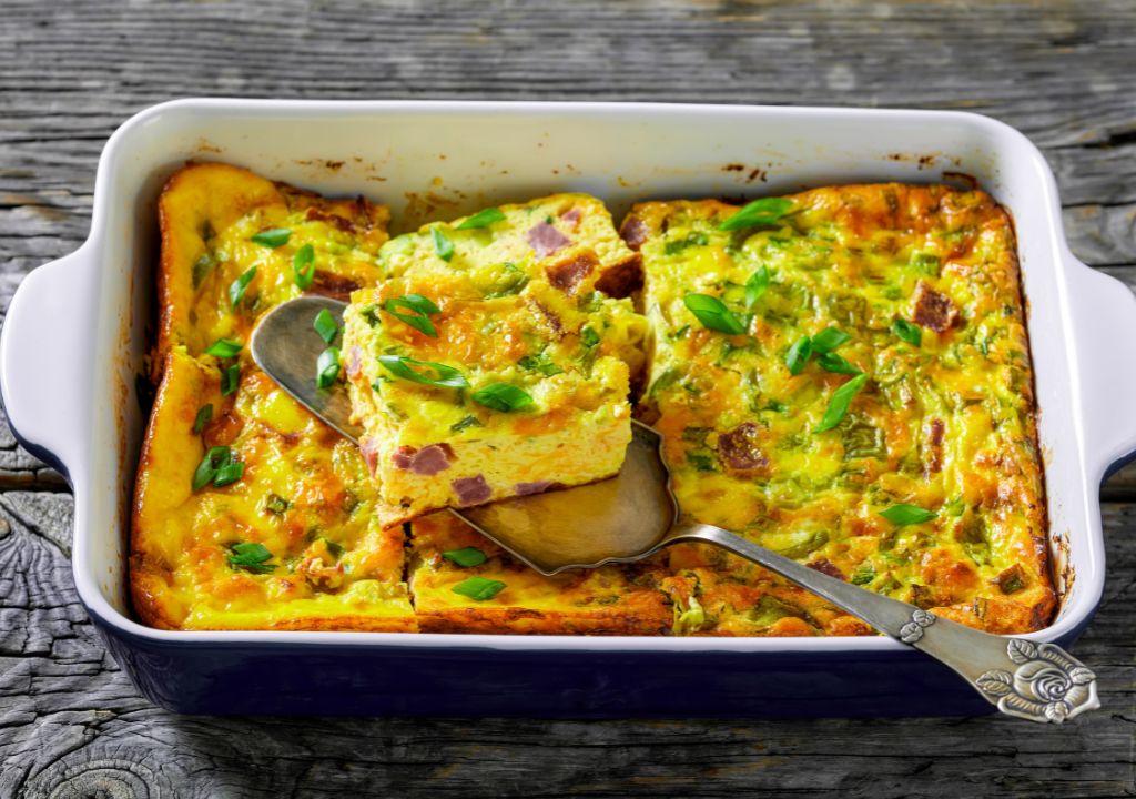 O omelete vegetariano de forno é uma opção de receita sem carne em meia hora