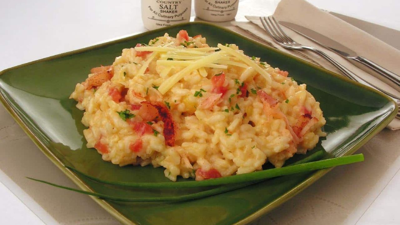 Risoto de salmão 