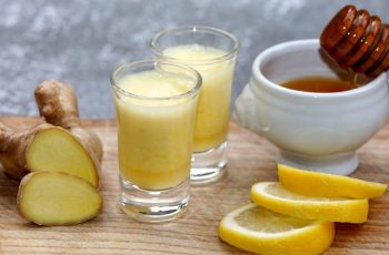 Shot de gengibre, limão e mel